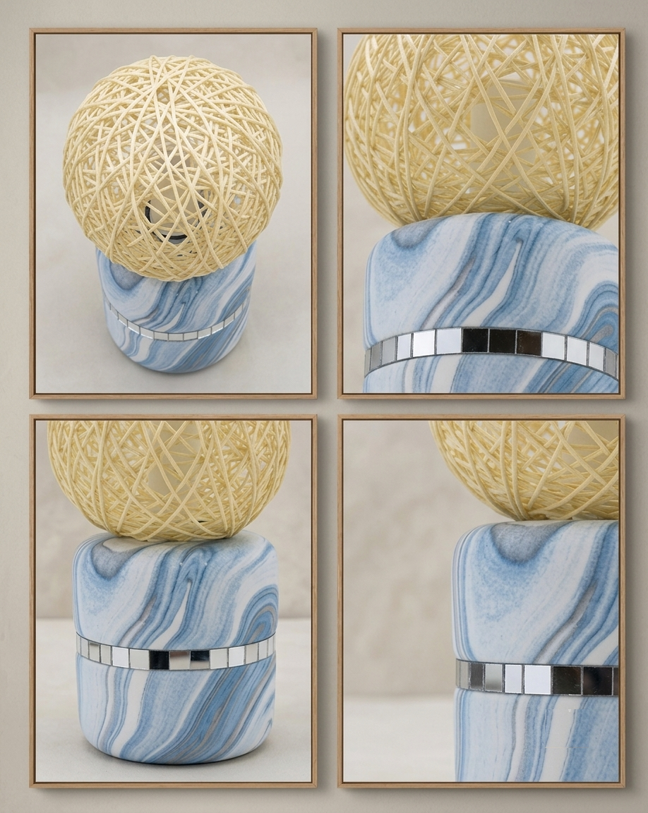 3D Moon Lamp – LED Night Light with Wooden Base | Warm White Decorative Bedside Lamp